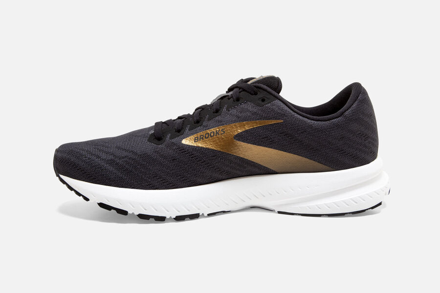 Brooks Running Shoes - Launch 7 Road Mens - Black/Gold - ISO-041785